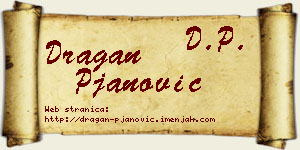 Dragan Pjanović vizit kartica